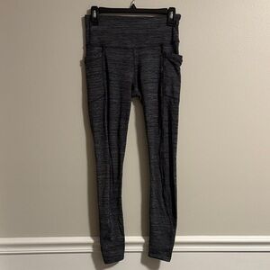 Athleta Charcoal Heather Athletic Leggings With Pockets